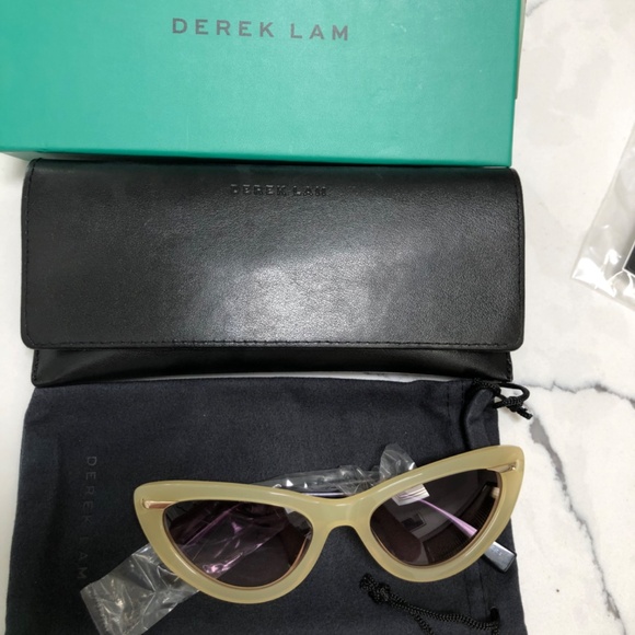 NIB New Derek Lam Sunglasses Cat Eye Ivory - Picture 4 of 5
